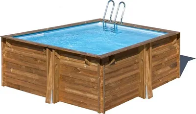 Produktbild von Gre Schwimmbecken Loire Set Kiefer quadratisch 305