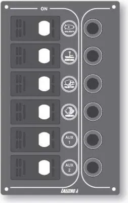 Produktbild von Lalizas Wasserdichter Schalter Sp Offshore-panel Grau 6 Grau 6