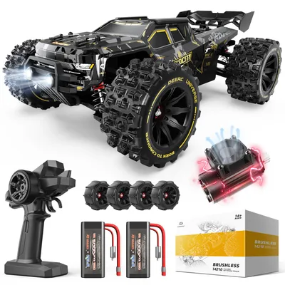 Produktbild von DEERC Ferngesteuertes Autos Bürstenlose, 80 KM/H Hochgeschwindigkeits, 1:14 Wasserdichtes RC Autos, 2 Lipo Batterien 40 Minuten