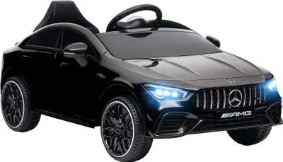 Produktbild von AIYAPLAY Kinder Elektroauto 12V Kinderauto mit Fernbedienung, Musik, Elektrofahrzeug mit Leuchte, USB/MP3-Anschluss, Rückwärtsfunktion, 3-5 km/h, für Kinder 3-6 Jahre, Schwarz