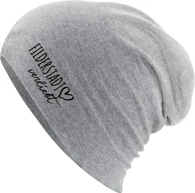 Produktbild von Huuraa Beanie Filderstadt verliebt Heather Grey One Size Baumwolle und Elasthan Mütze Geschenkidee