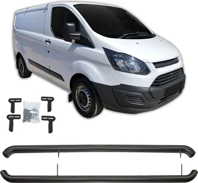 Obrázok produktu pre Trittbretter Schwellerrohre Für Ford Transit Custom 2013-2023 SWB ø 63mm Schwarz