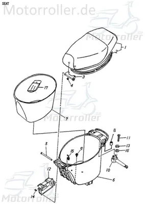 Produktbild von Sitzbankschloss Adly Cat 50 Sitzschloss Roller 77230-116-000 Motorroller.de Sitzbank-Schloss Sitzbank-Verriegelung Sitzbankverschluss Sitz-Schloss