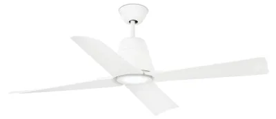 Obrázek produktu pro Venkovní energeticky úsporný stropní ventilátor s LED osvětlením a dálkovým ovládáním Typhoon White 130 cm IP44