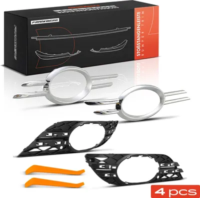 Image de Frankberg 4x enjoliveur de pare-chocs Phares antibrouillard avant pour Mercedes-Benz Classe E W211 S211 2016-2009