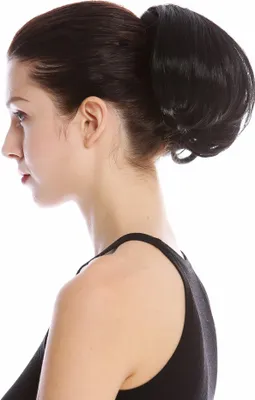 Produktbild von WIG ME UP Haarteil Dutt Zopf Kurz Glatt Voluminös Schwarz 909AB-V-1