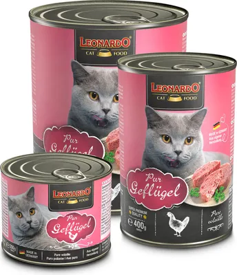 Produktbild von Leonardo Nassfutter - Geflügel Pur - 6 x 800g