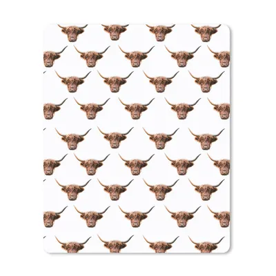 Produktbild von MuchoWow® Mauspad Mousepad Muster - Kuh - Schottischer Highlander 19x23 cm - Mousepads - Maus Mat - Pad - Mausunterlage - Mauspads - Spielen