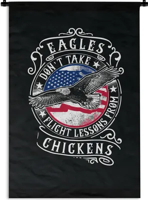 Produktbild von MuchoWow® Wandteppich Wandbehang Adler - Flagge - Retro - Zitat 120x180 cm Tapisserie Dekoration Wandtuch - Schlafzimmer - Dekorationen für das Haus