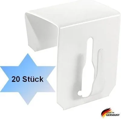 Produktbild von 20x Fensterhaken Dekohaken Fensterclip für Fensterdekoration, weiß, Klemmbereich (Rahmenstärke des Fensters/Fensterdicke) von 15-20 mm
