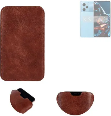 Produktbild von K-S-Trade Schutzhülle Handyhülle kompatibel mit POCO X5 Pro 5G Handytasche Kunstleder Sleeve in braun