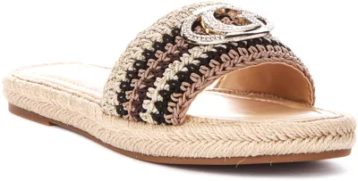 Produktbild von Guess Kaylis Logo-Sandalen in Schwarz für Damen – Größe 4 (UK) – 37 (EU) – 6,5 (US) / Schwarz