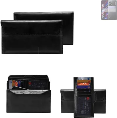 Produktbild von K-S-Trade Handy Hülle kompatibel mit POCO X5 5G Schutz Hülle Tasche Schutz Case Handytasche Kunstleder schwarz, 1x