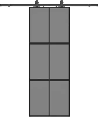 Obrázek produktu pro vidaXL Posuvné dveře s kováním černé 76x205 cm tvrzené sklo