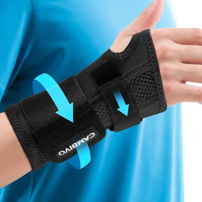 Produktbild von CAMBIVO Handgelenkbandage mit Schienen, Verstellbare Handgelenkstütze für Alltag, Sport und Nacht, Atmungsaktive Handgelenkschiene