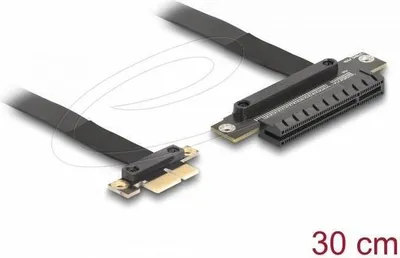 Zdjęcie produktu dla DeLOCK 81496, PCIe, PCIe, Męski, Czarny, 0,3 m, 1 szt.
