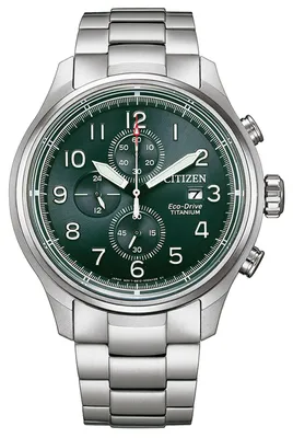 Zdjęcie produktu dla Citizen CA0810-88X Eco Drive zegarek męski tytan chrono data srebrny
