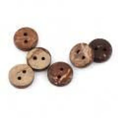 Kokosnussknöpfe 10 mm, 2 Löcher, 400 Stück