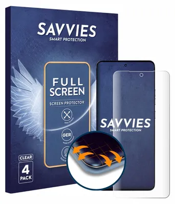 A product box and a screen protector for a smartphone.