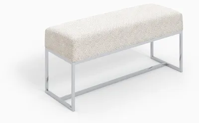 Produktbild von Gepolsterte Sitzbank 90 cm – Metallgestell & Stoff