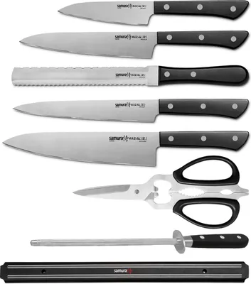 Image de Samura Harakiri Super Set, Set de 8 couteaux - Couteau de cuisine Couteau de chef Set de couteaux