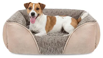 Produktbild von Hundebett Waschbar Braun 63x53x20cm für Mittelgroße Hunde