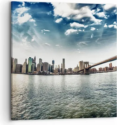 Produktbild von Bild auf Leinwand - Leinwandbild - Amerika wohnung architektur gebäude - 70x70cm - Wand Bild - Wanddeko - Leinwanddruck - Bilder - Kunstdruck - Leinwand bilder - Wandkunst - AC70x70-2430