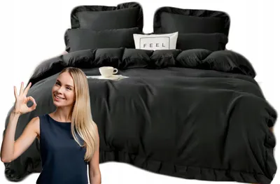 Produktbild von JadorDecor Mikrofaser Bettwäsche-Set 140x200 cm Schwarz