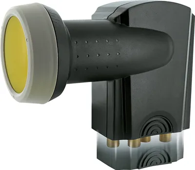 Produktbild von SCHWAIGER 371 Quad LNB Low Noise Blockconverter Sun Protect digital hitzebeständig LNB-Kappe Satellitenschüssel-Zubehör Direktanschluss Wetterschutz