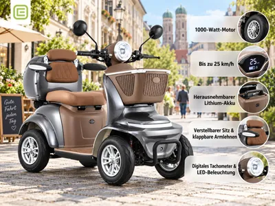 Produktbild von Lunar Q PREMIUM -  - 25 km/h mit neuem Lithium-Akku | Grau