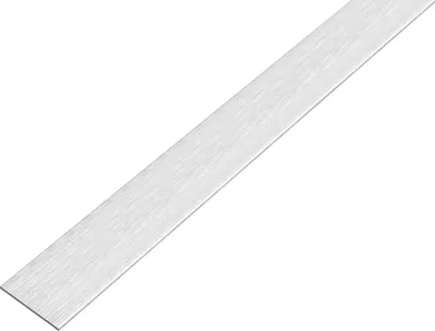 Zdjęcie produktu dla Alberts 488833 Listwa płaska, samoprzylepna, aluminium, konstrukcja ze stali nierdzewnej, lekka, 2000 x 30 x 2 mm