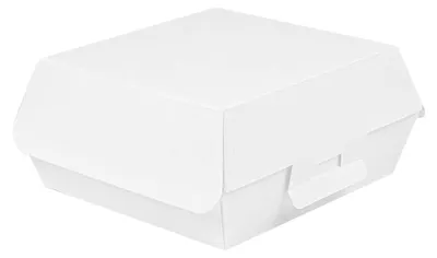 50 Hamburger-Boxen, Nano-Micro-Karton, 17,6x16,8x7,8 cm, weiß