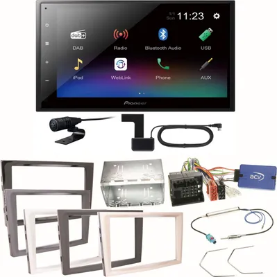 Produktbild von Pioneer DMH-A340DAB Digitalradio Einbauset für Opel Astra H Corsa D Zafira B Antara