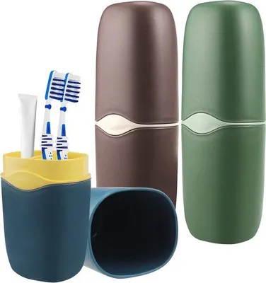 Produktbild von Famanu Zahnputzset für Kinder - 3-teilig, Kunststoff, Reiseaccessoires