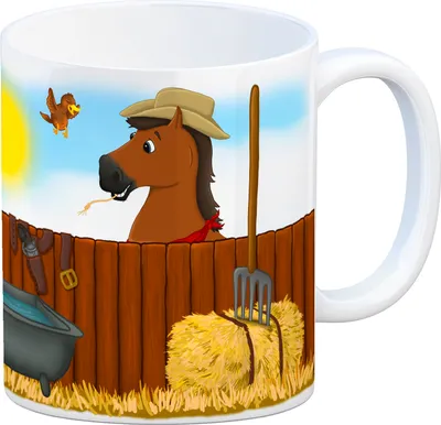 Produktbild von Kaffeebecher mit Westernpferd Motiv Kaffeetasse Tasse