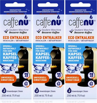 Produktbild von Caffenu Eco Entkalker 200ml - Speziell für Kapsel-Kaffee-Maschinen (3er Pack)