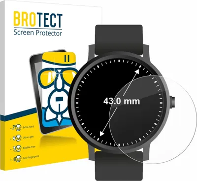 Produktbild von BROTECT Schutzglas für Armbanduhren (Kreisrund, ø: 43 mm) Schutzfolie Panzer Folie Glas Display Schutz klar
