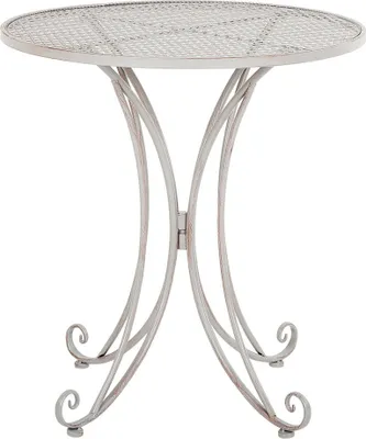 Obrázok produktu pre BELIANI Záhradný bistro stolík sivý železný okrúhly 71 cm vintage štýl francúzsky shabby chic