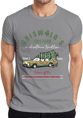 Produktbild von Griswold's Tree Farm Family Christmas - Weihnachten Xmas Herren T-Shirt, Grau, XL