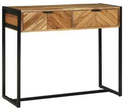 Obrázok produktu pre vidaXL Konzolový stolík hnedý 90 x 35 x 75 cm z masívneho dreva akácie