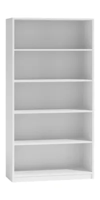 Produktbild von Regal Stefan Weiß 80 cm für Bücher und Akten mit 5 Ablageflächen
