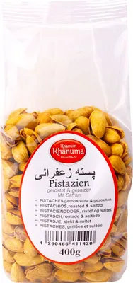 Produktbild von Khanum Khanuma - Pistazien geröstet gesalzen mit Safran 400gr