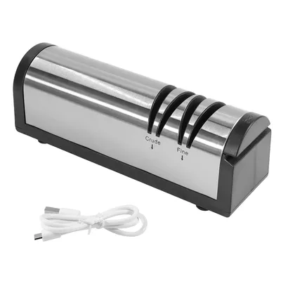Produktbild von Elektrischer Messerschaerfer, 3-Stufen-System, Edelstahl-Messerschaerfer fuer Kuechenmesser mit Schnellschaerf- und Polierfunktion