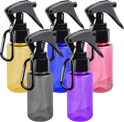 Produktbild von Sprühflasche 5 Stück, 60 Ml, Mit Clip, Feinverteilende Düse, Für Reise Und Haushalt