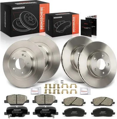 Obrázek produktu pro Frankberg 4x brzdové kotouče 8x brzdové destičky přední náprava zadní náprava pro Citroën C4 Aircross Mitsubishi ASX Outlander III Peugeot