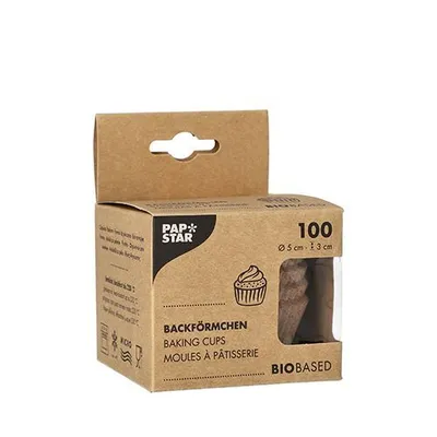 Produktbild von 2400 Backförmchen rund Ø 5 cm · 3 cm natur aus Frischfaser und Kakaoschalen