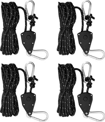 Immagine prodotto di Tende da campeggio riflettenti - 4 pezzi - 6 mm x 5 m - corde a cricchetto con tenditori - corda di nylon paracord - ganci a cricchetto - campeggio escursionismo - lampada per piante - arancione