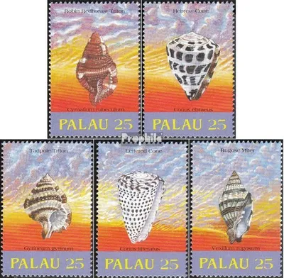 Produktbild von Briefmarken Palau-Inseln 1989 Mi 273-277 (kompl.Ausg.) postfrisch Meeresschnecken