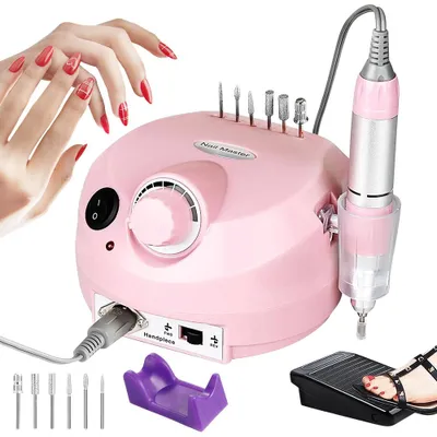 Produktbild von Elektrische Nagelfräser 30000 U/Min Professionelle Nagelfeilen Set Maniküre Pediküre Nagelfeile mit 6 Bohrern Nagelschleifer Nagelstudio-Werkzeuge