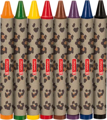 Productafbeelding van BRUNNEN 1048841221 Wachsmalst 8er Set Safari World